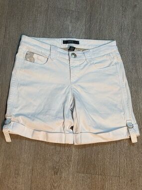 NOIR WOMENS EMBELLISHED WHITE JEAN SHORTS SIZE 2